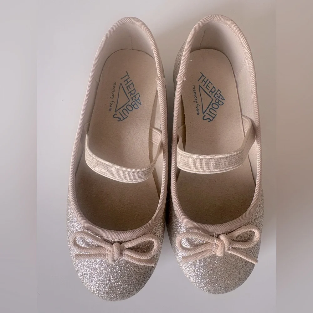 There Abouts Lil Lexi Gold Glitter Girls Easter Holiday Shoes Toddler Size 9